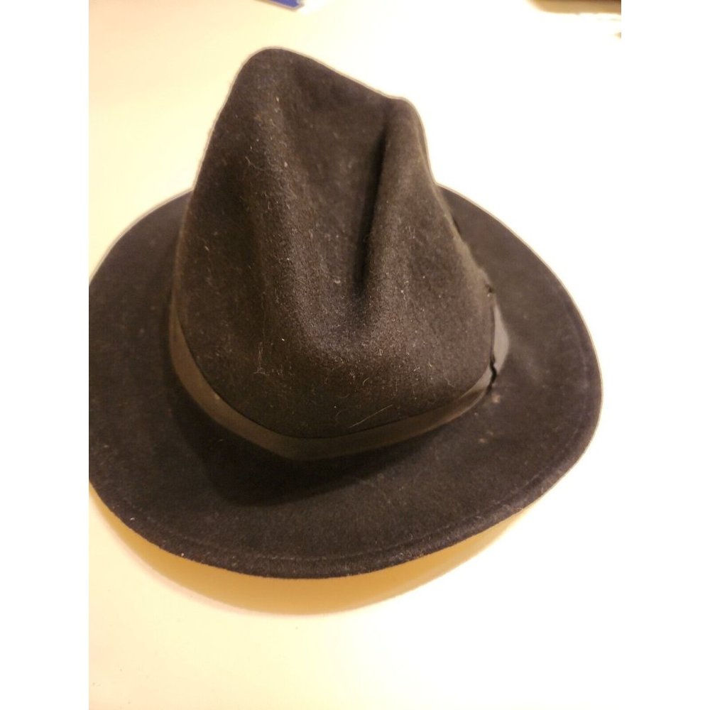 Lancaster 100% Wool Hat Womens Black Dress Made USA Cap Ladies Brim Black Medium